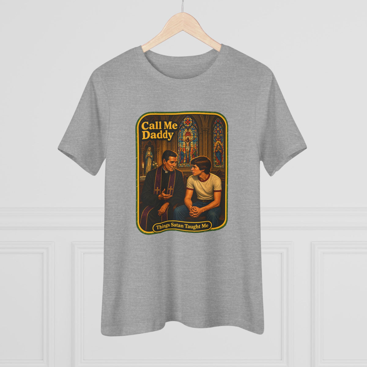 Call Me Daddy Women's Tee in Athletic Heather, view 4