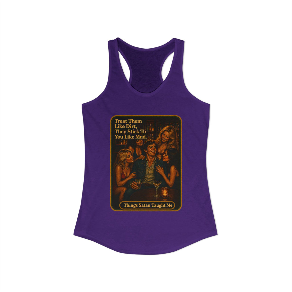 Treat Them Like Dirt Racerback Tank in Purple Rush, view 2