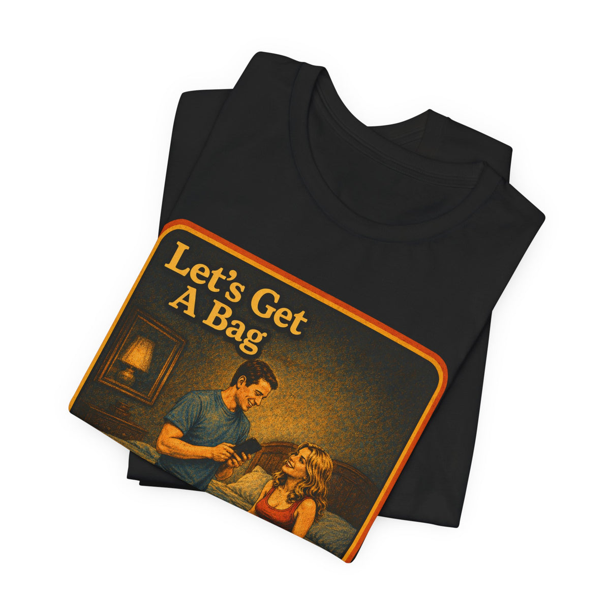 Let's Get A Bag Unisex Tee in Black, view 3