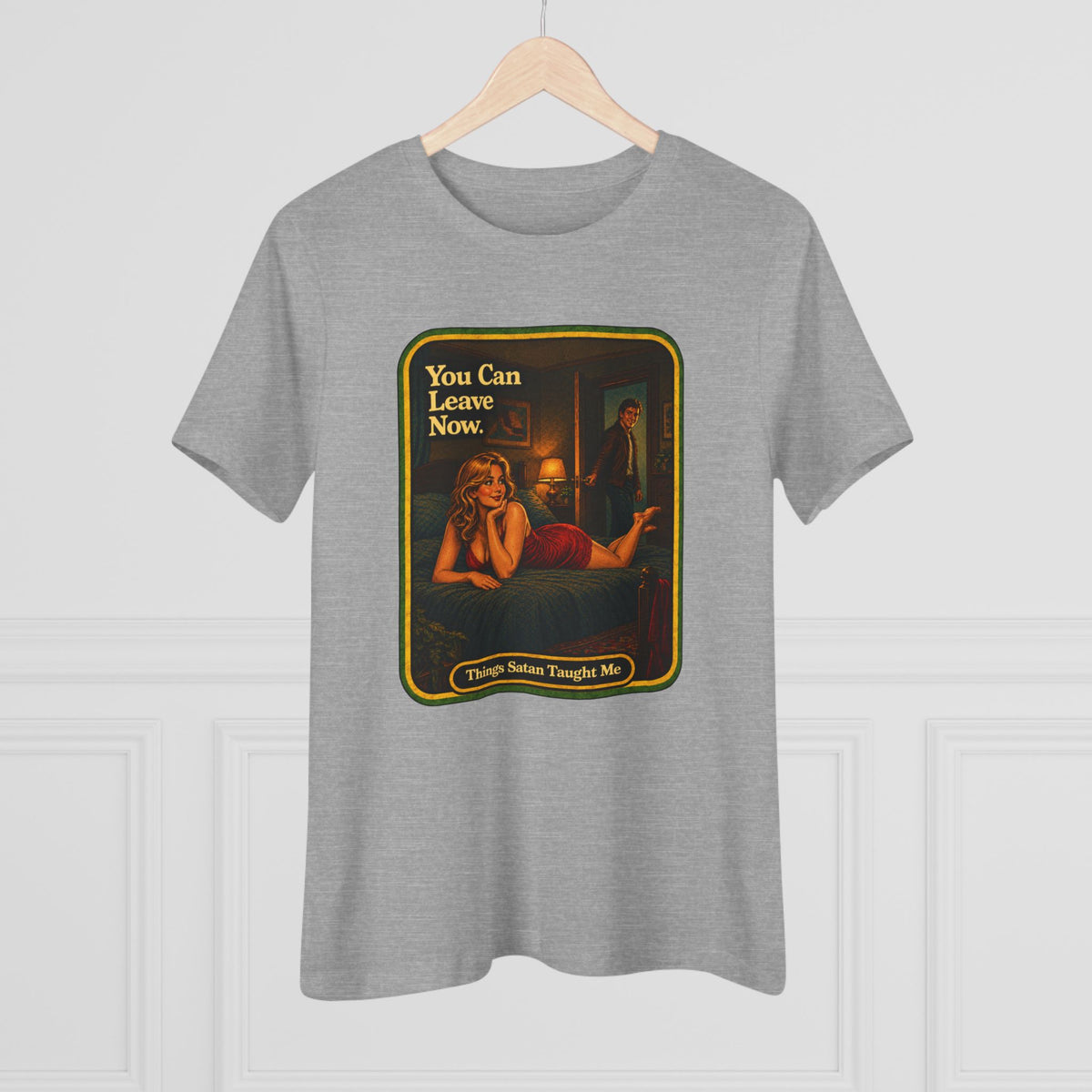 You Can Leave Now Women's Tee in Athletic Heather, view 4