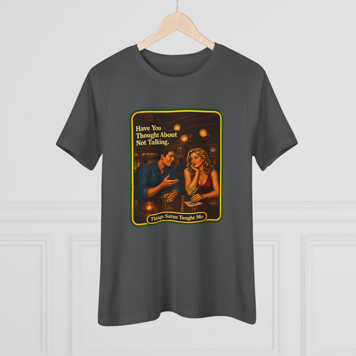 Have You Thought About Not Talking Women's Tee in Asphalt, view 4