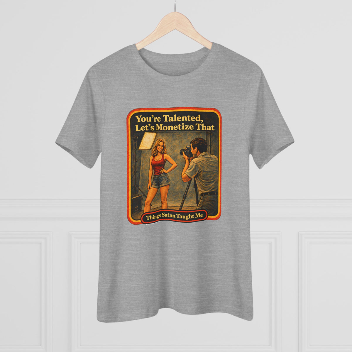You're Talented, Let's Monetize That Women's Tee in Athletic Heather, view 4