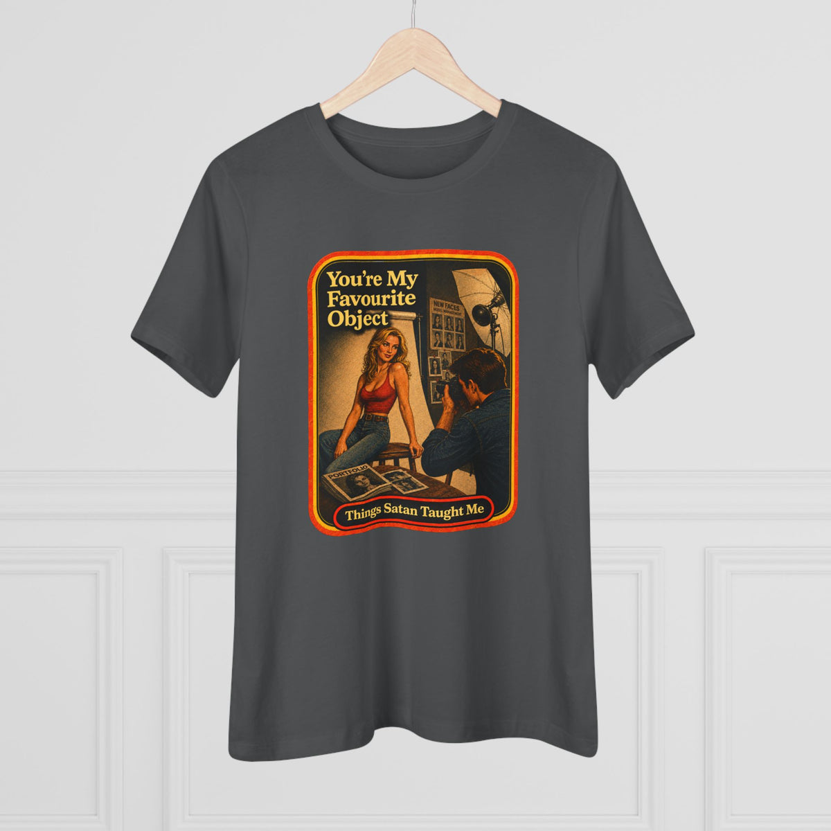You're My Favourite Object Women's Tee in Asphalt, view 4
