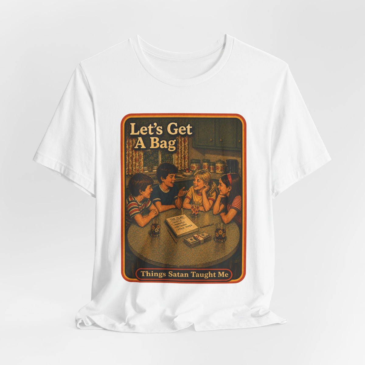 Let's Get Another Bag Unisex Tee in White, view 4