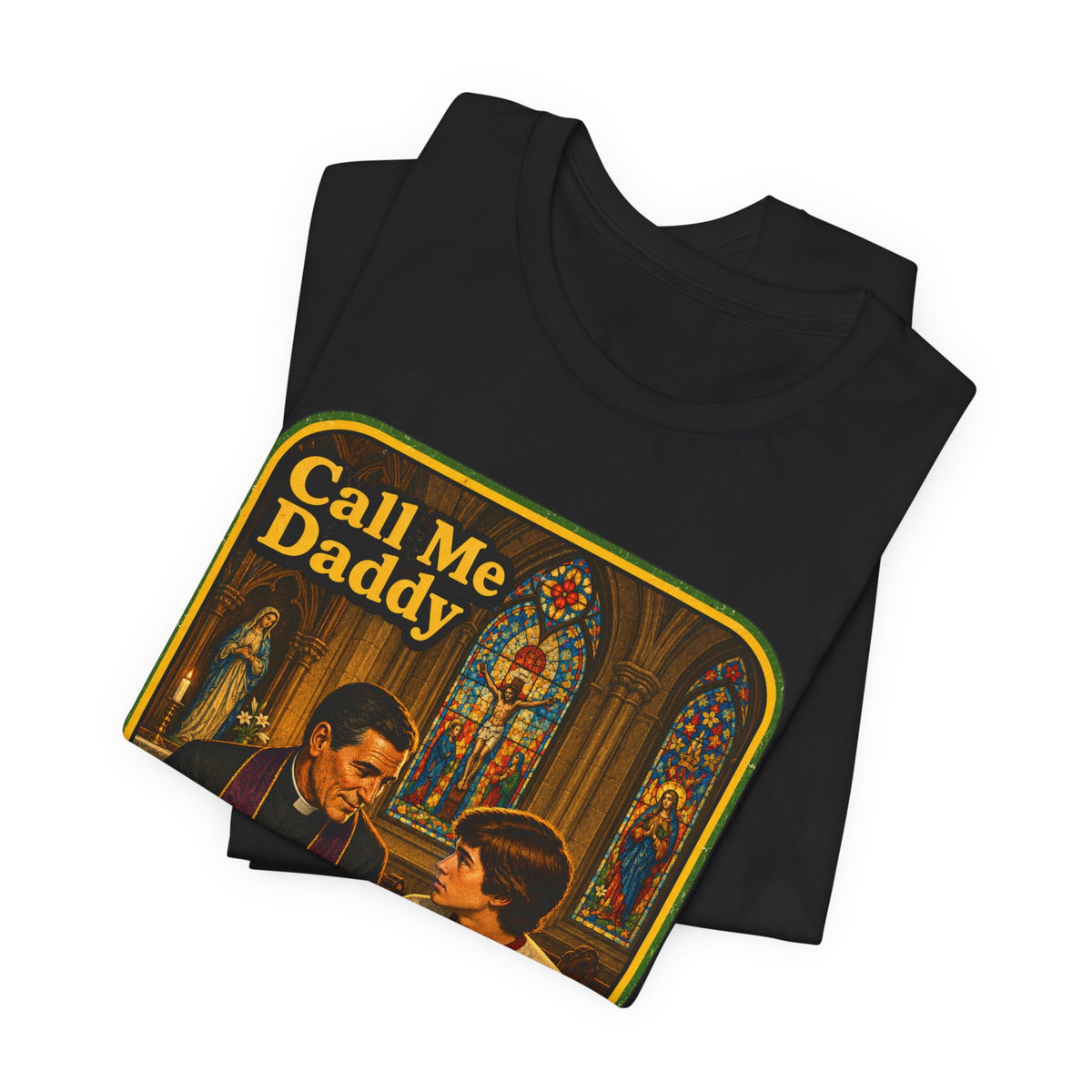 Call Me Daddy Unisex Tee in Black, view 3