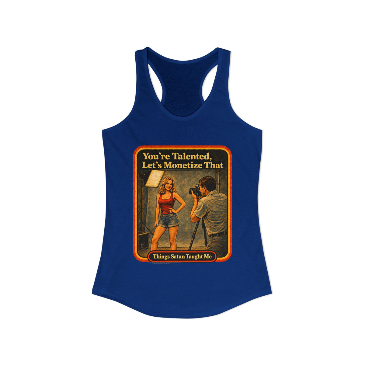 You're Talented, Let's Monetize That Racerback Tank in Royal, view 2