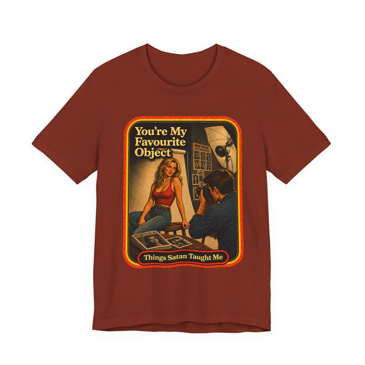You're My Favourite Object Unisex Tee in Rust, front