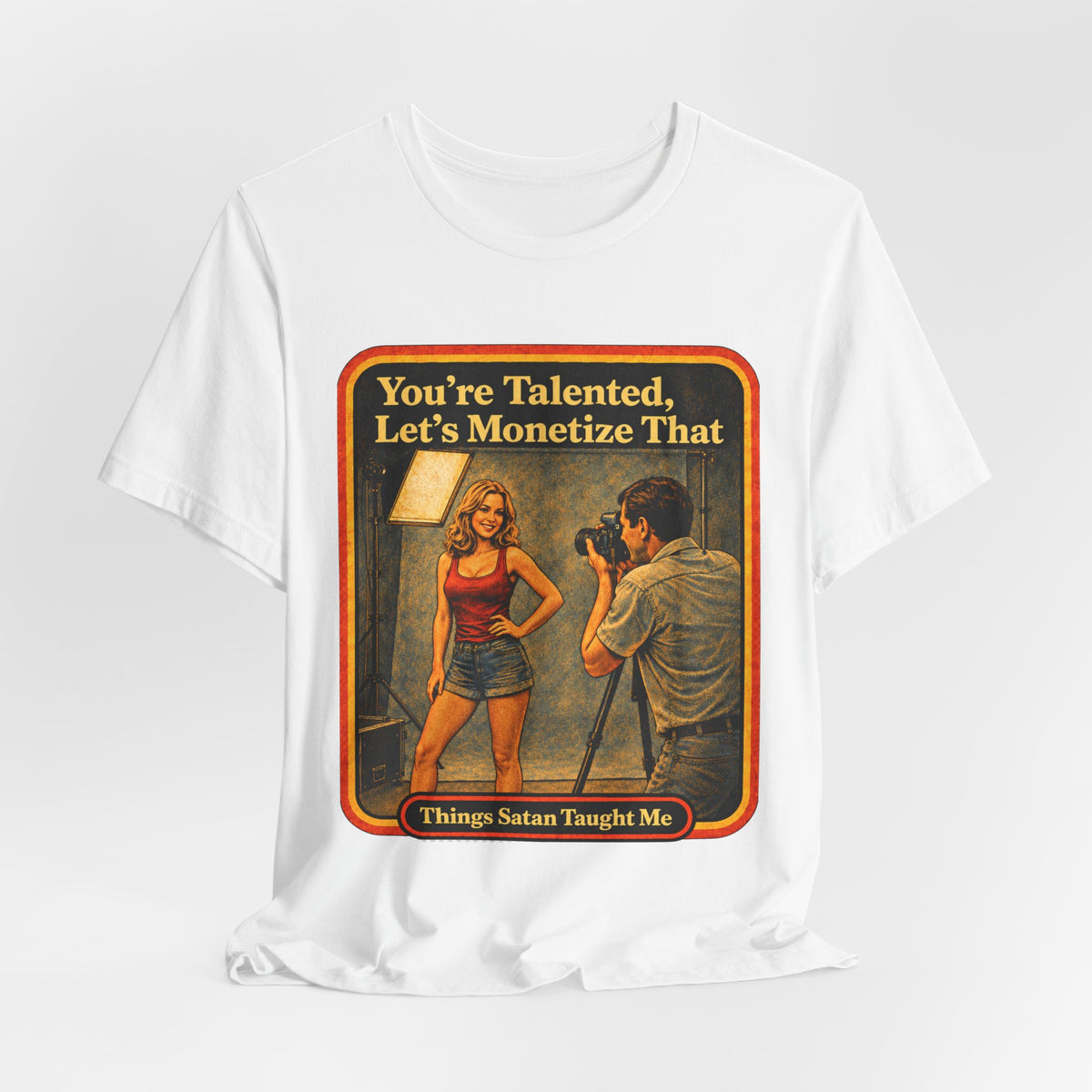 You're Talented, Let's Monetize That Unisex Tee in White, view 4