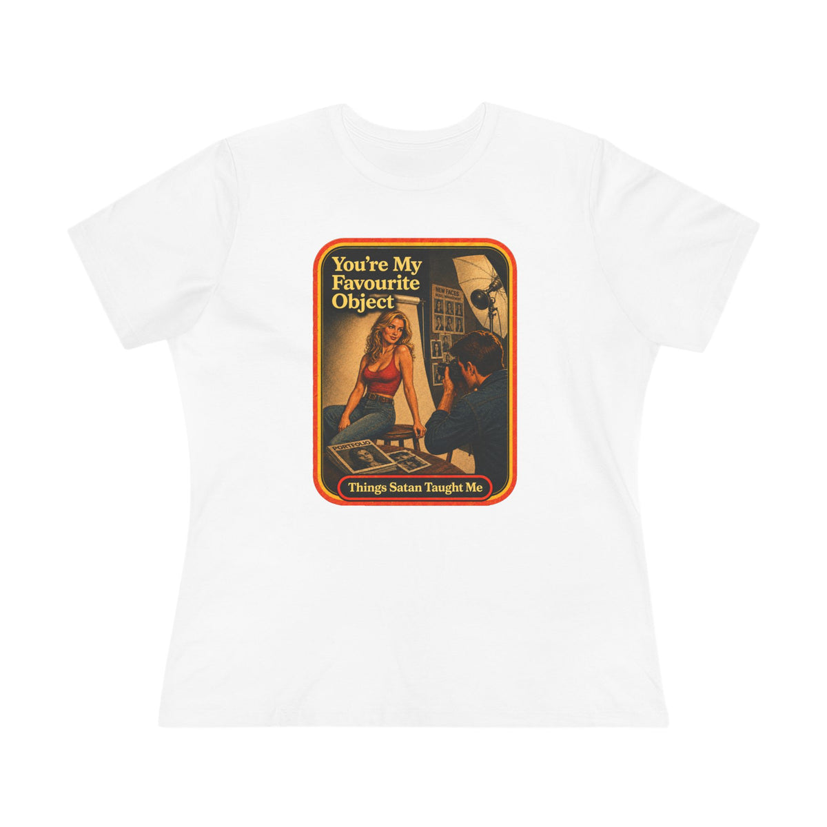 You're My Favourite Object Women's Tee in White, front