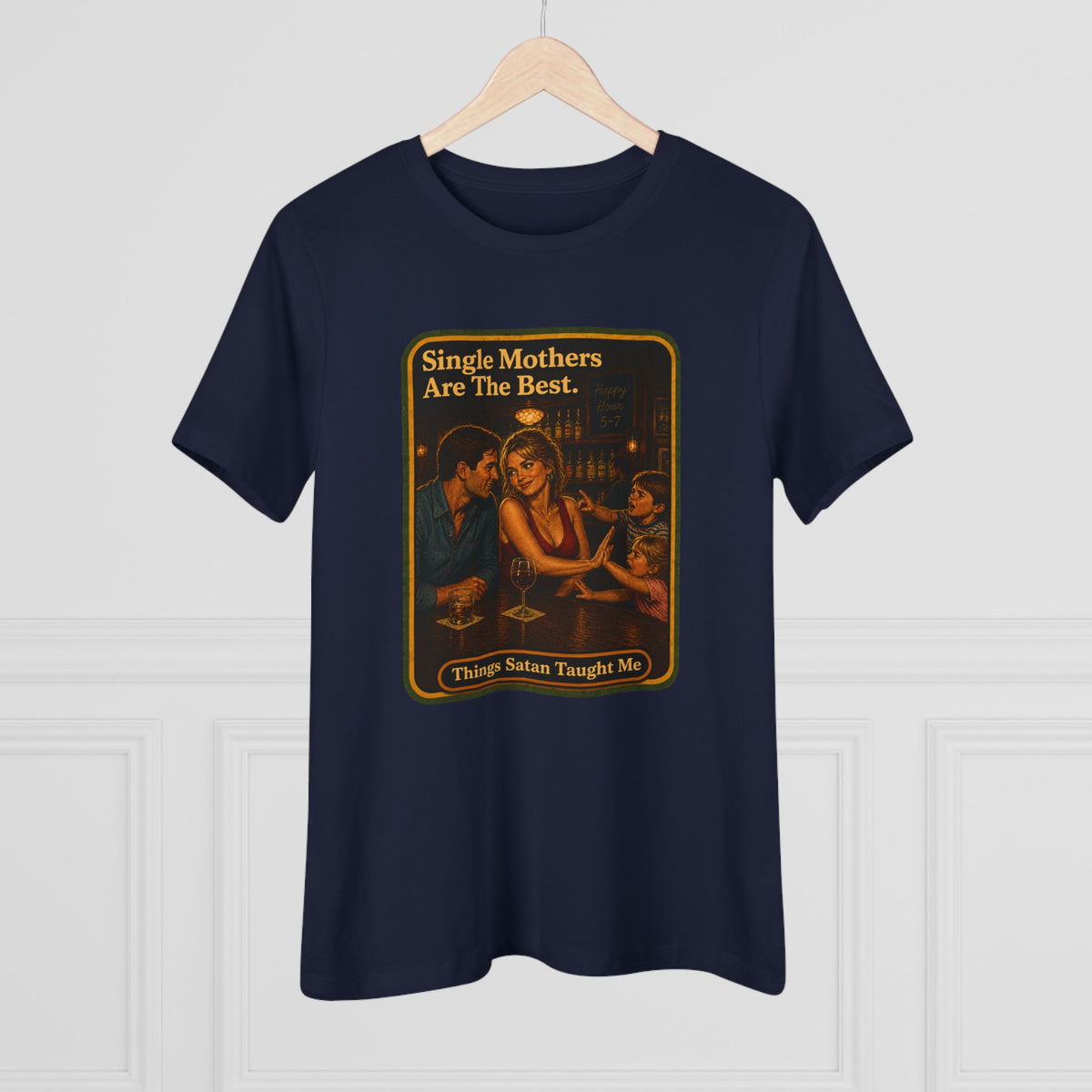 Single Mothers Are The Best Women's Tee in Navy, view 4