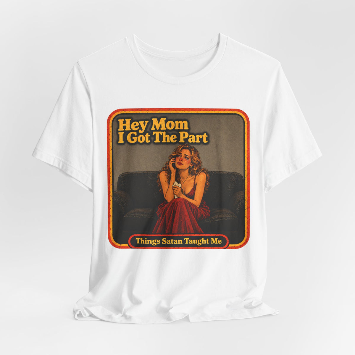 Hey Mom, I Got The Part Unisex Tee in White, view 4