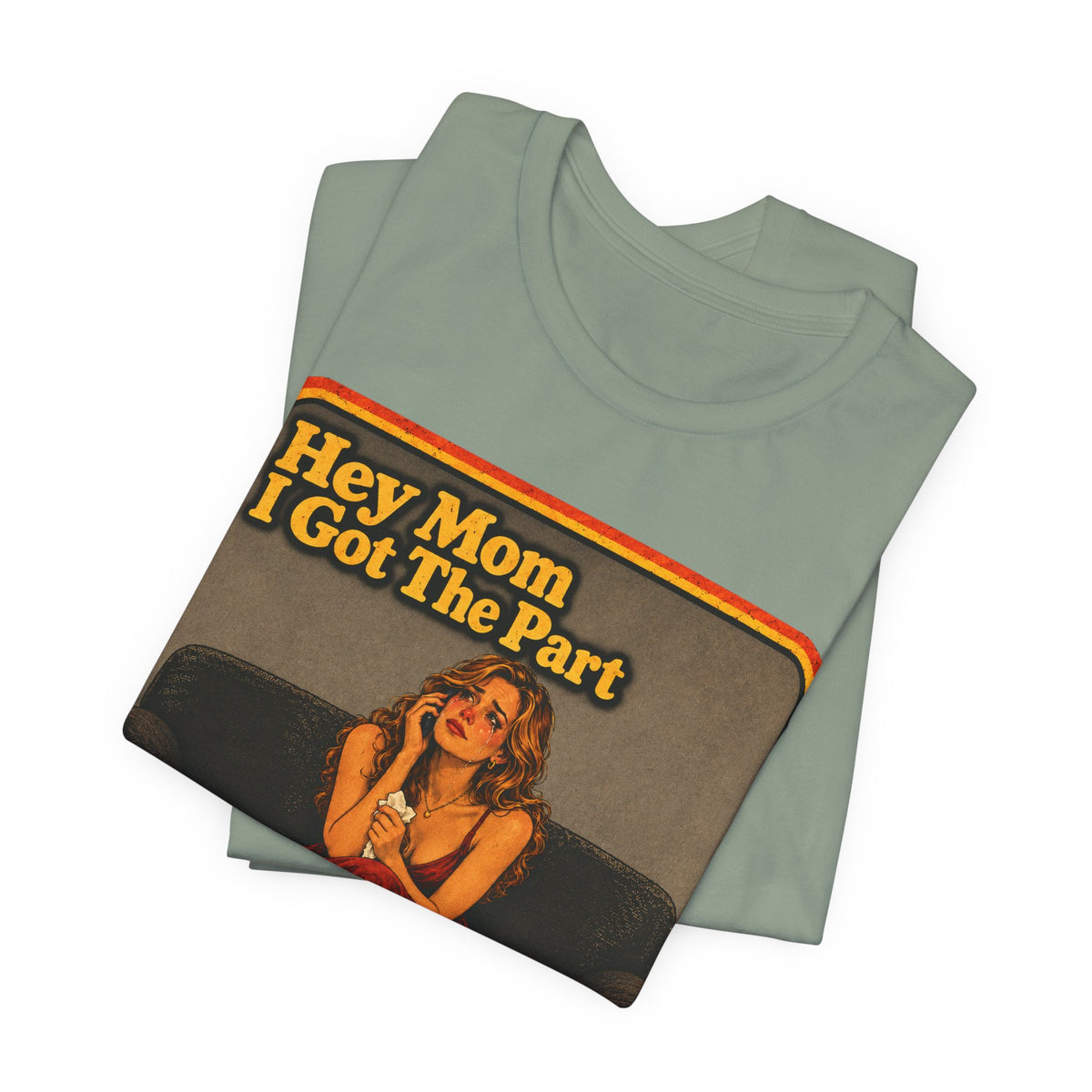Hey Mom, I Got The Part Unisex Tee in Sage, view 3
