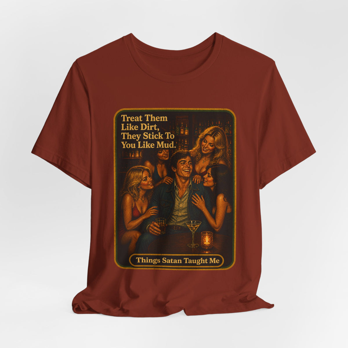 Treat Them Like Dirt Unisex Tee in Rust, view 4