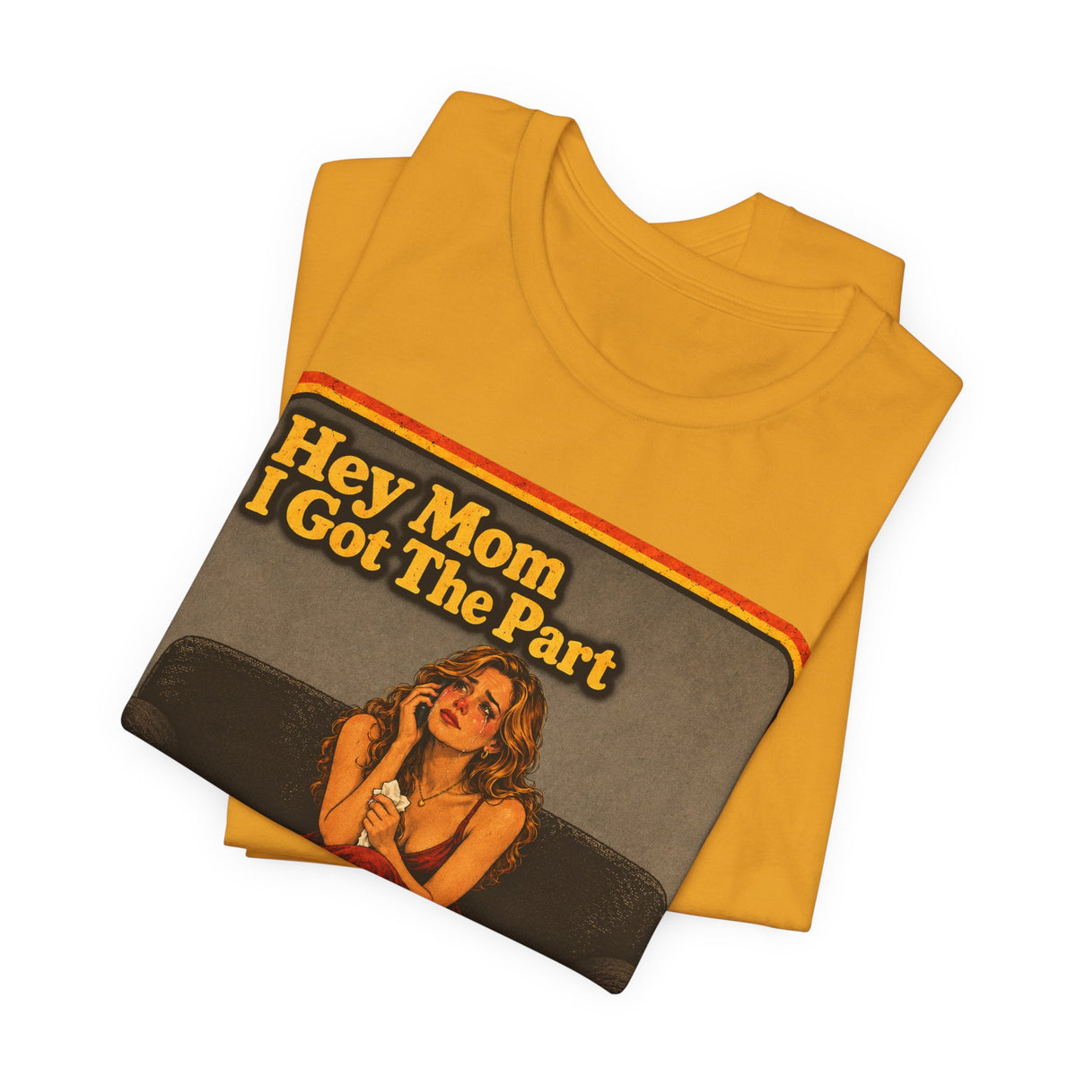 Hey Mom, I Got The Part Unisex Tee in Mustard, view 3