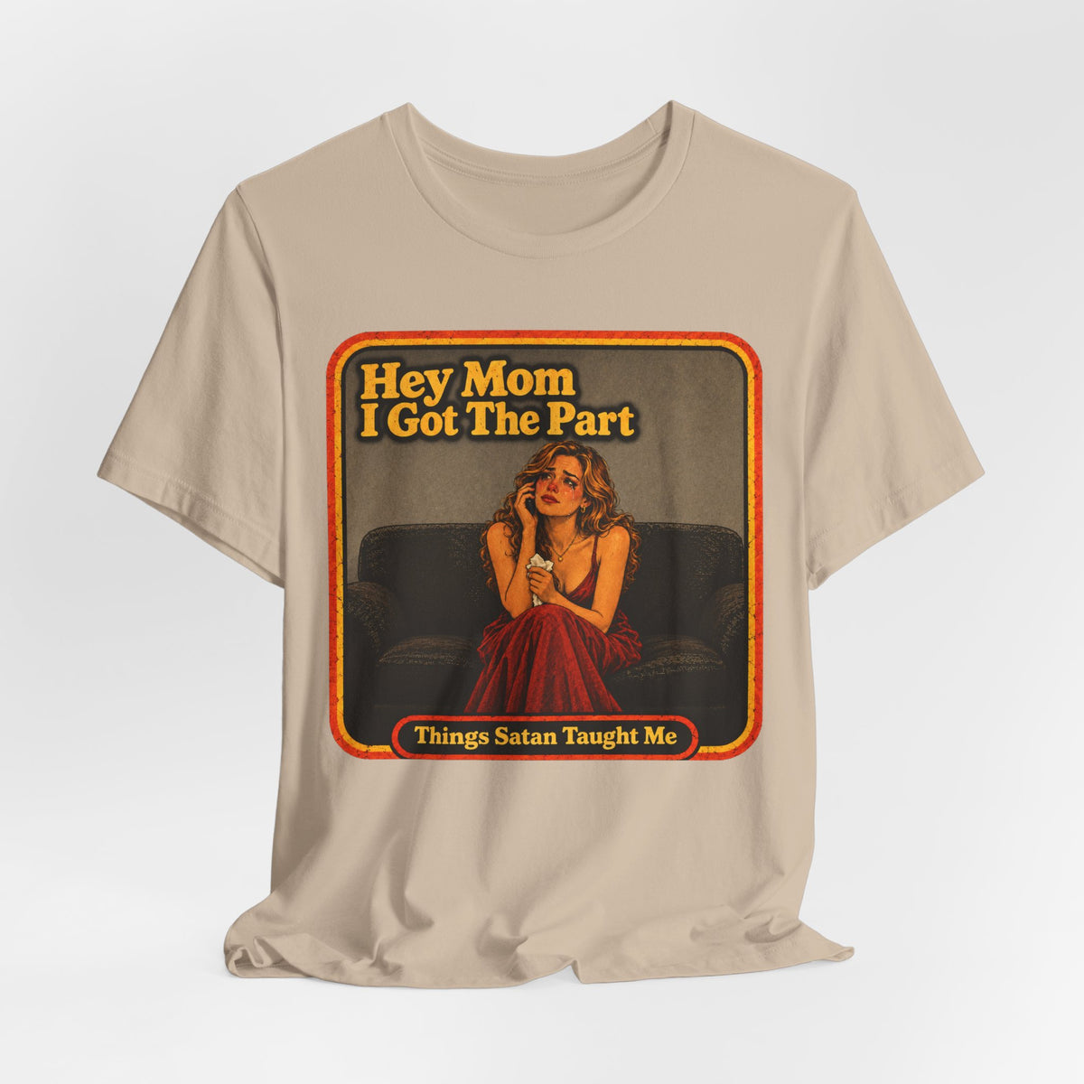 Hey Mom, I Got The Part Unisex Tee in Tan, view 4