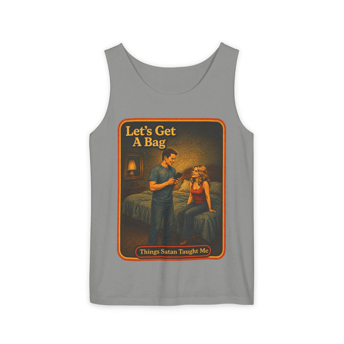 Let's Get A Bag Wife Beater in Granite, front