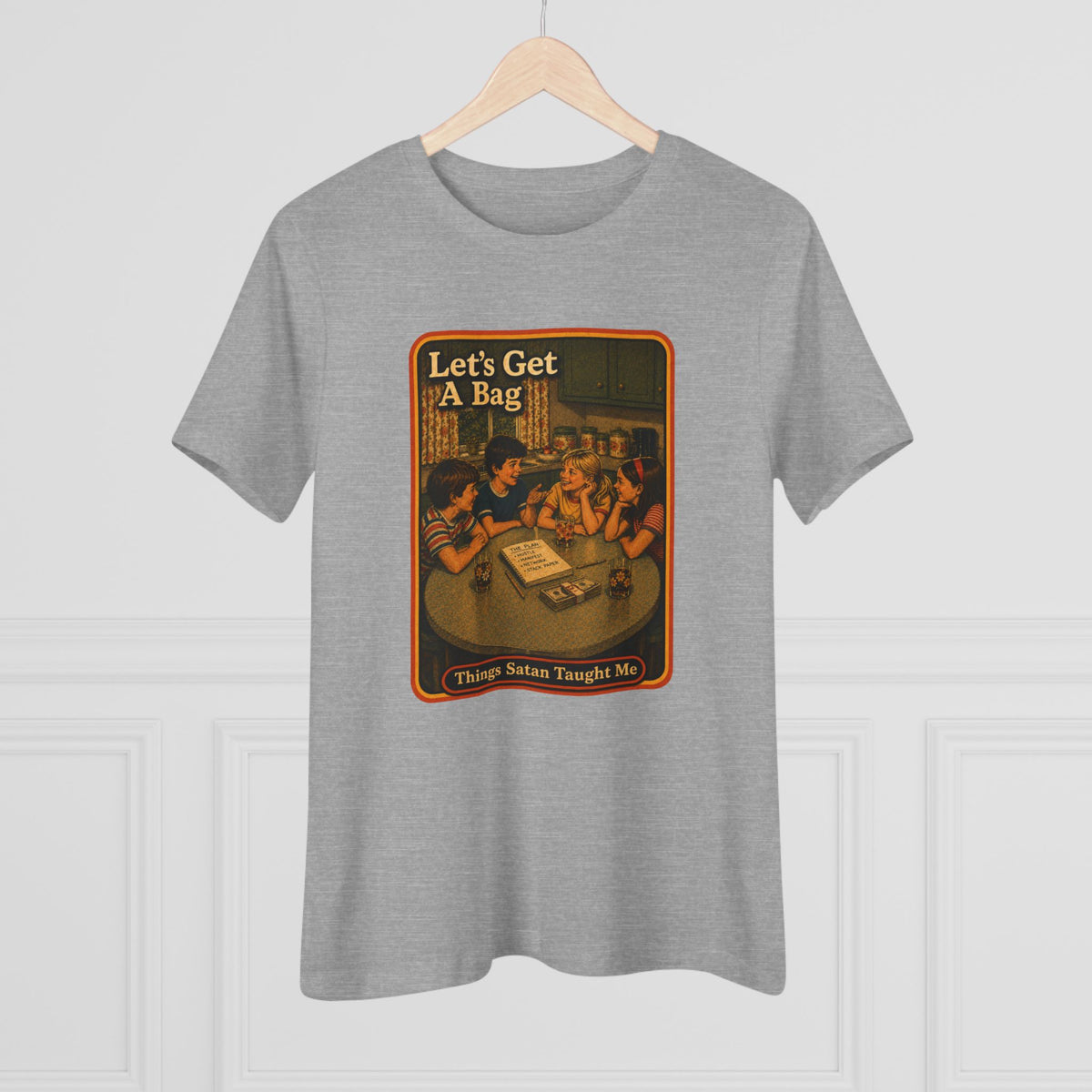 Let's Get Another Bag Women's Tee in Athletic Heather, view 4