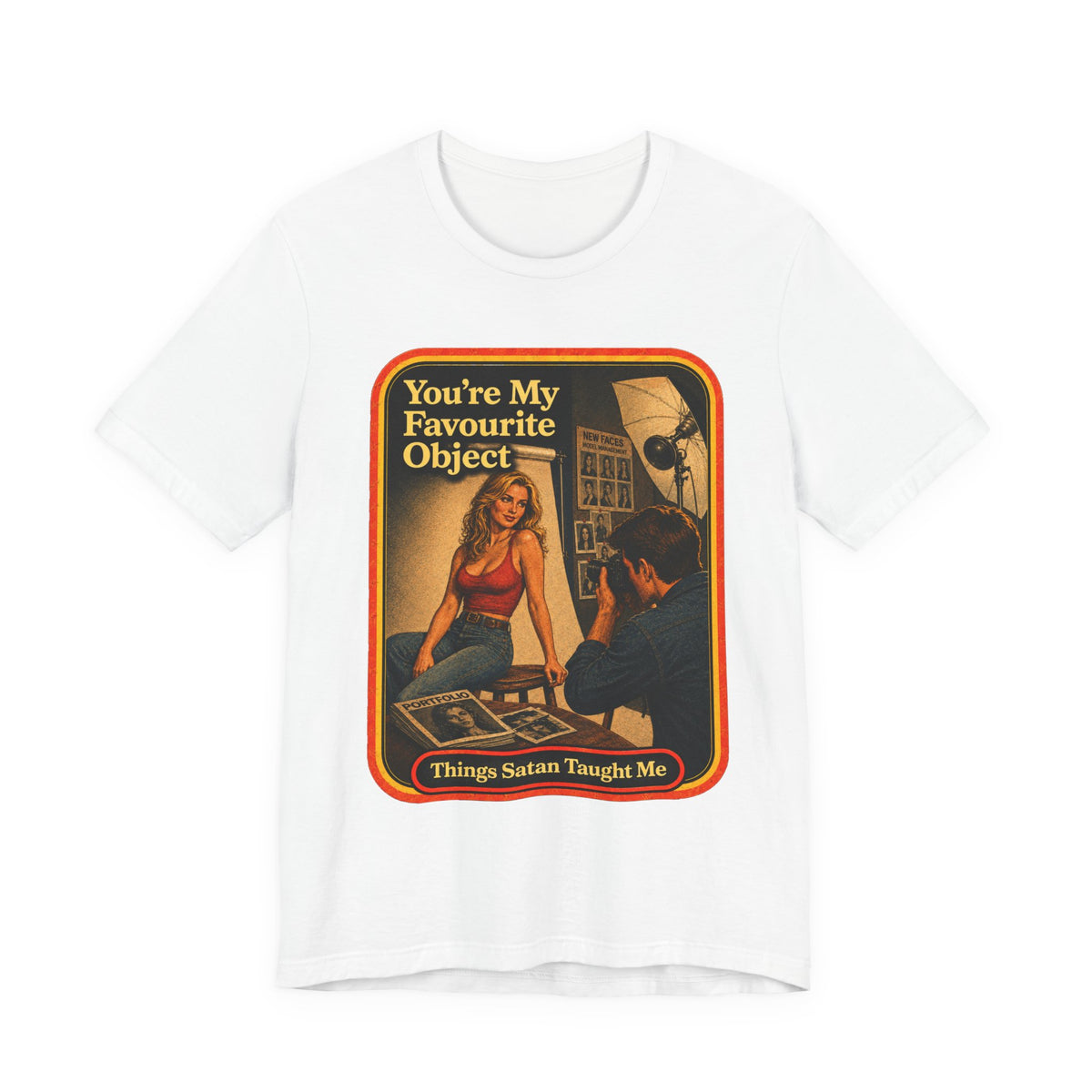 You're My Favourite Object Unisex Tee in White, front