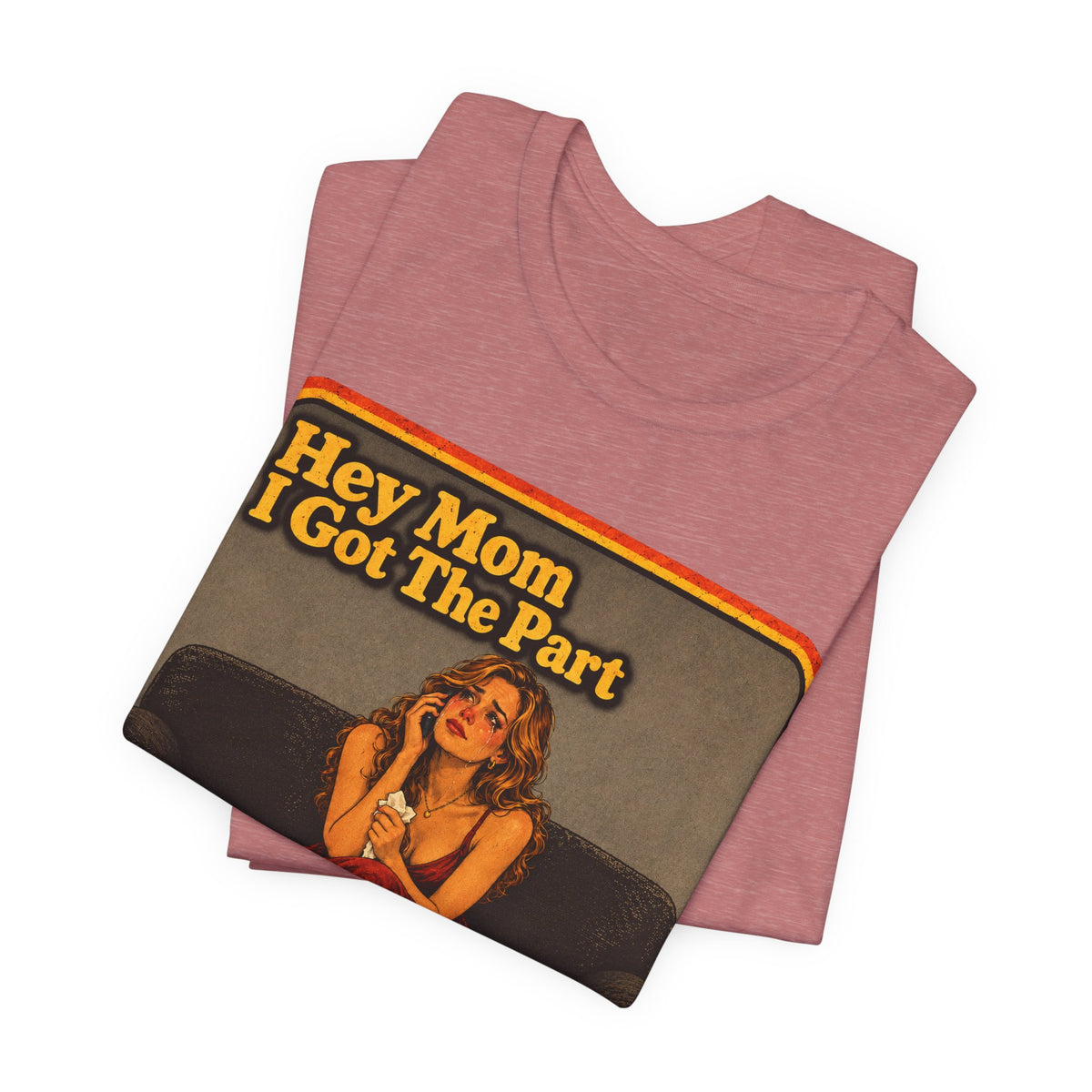 Hey Mom, I Got The Part Unisex Tee in Heather Mauve, view 3