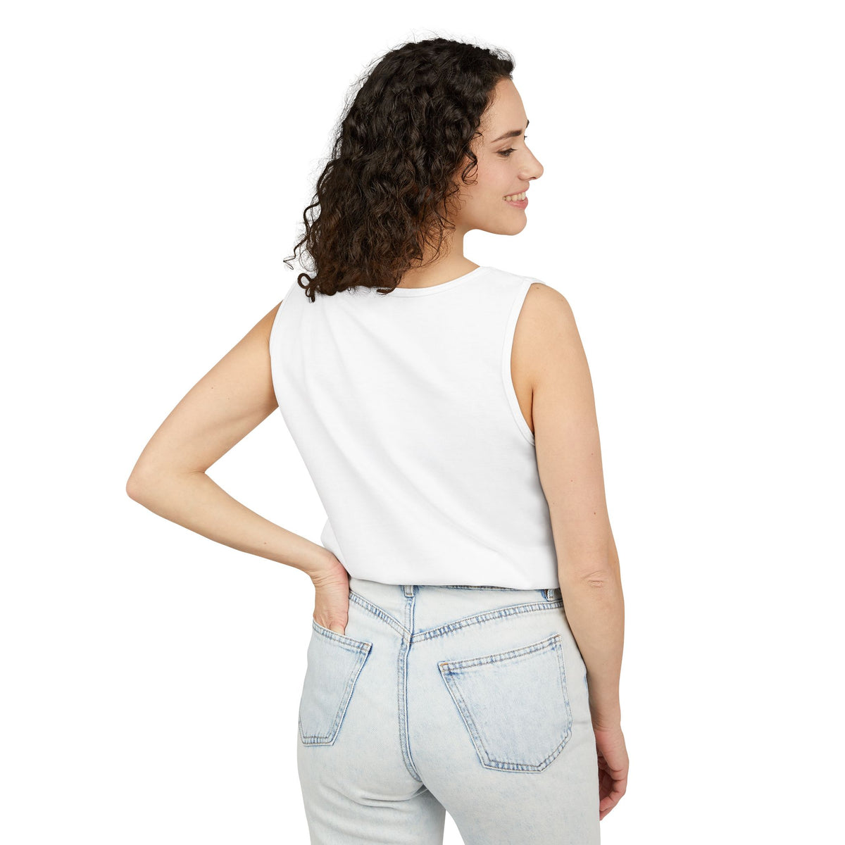 Let's Ruin Christmas Wife Beater in White, view 4