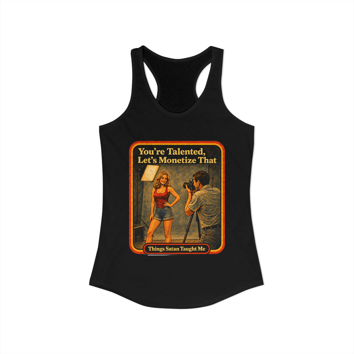 You're Talented, Let's Monetize That Racerback Tank in Black, view 2
