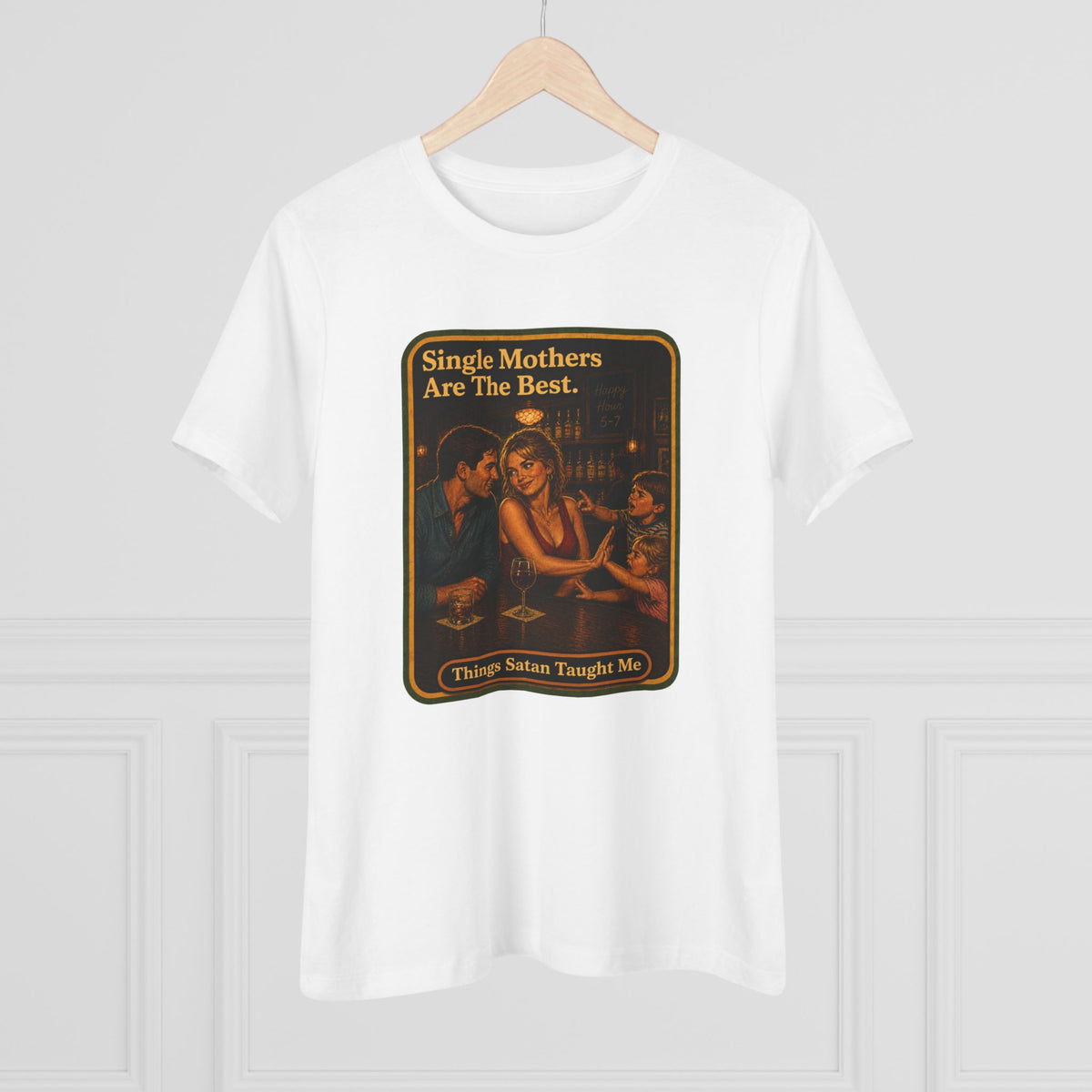 Single Mothers Are The Best Women's Tee in White, view 4