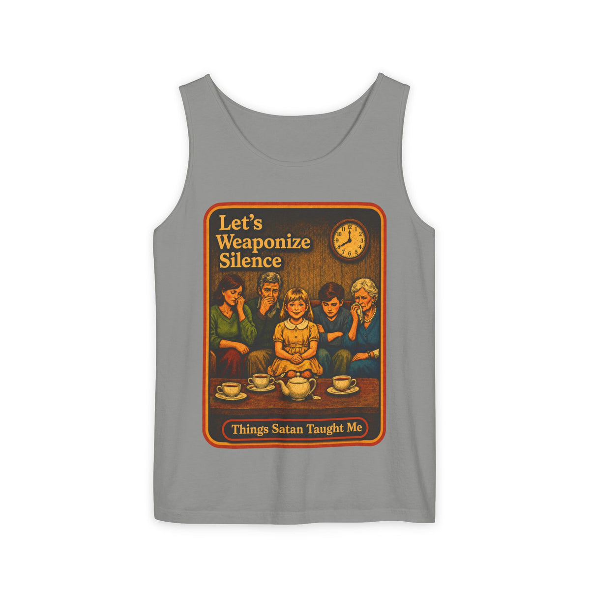 Let's Weaponize Silence Wife Beater in Granite, front