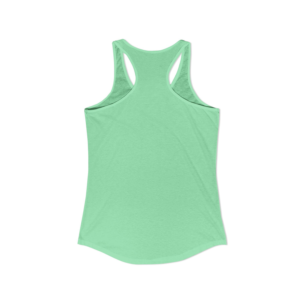 Let's Regret Parenthood Racerback Tank in Mint, view 3