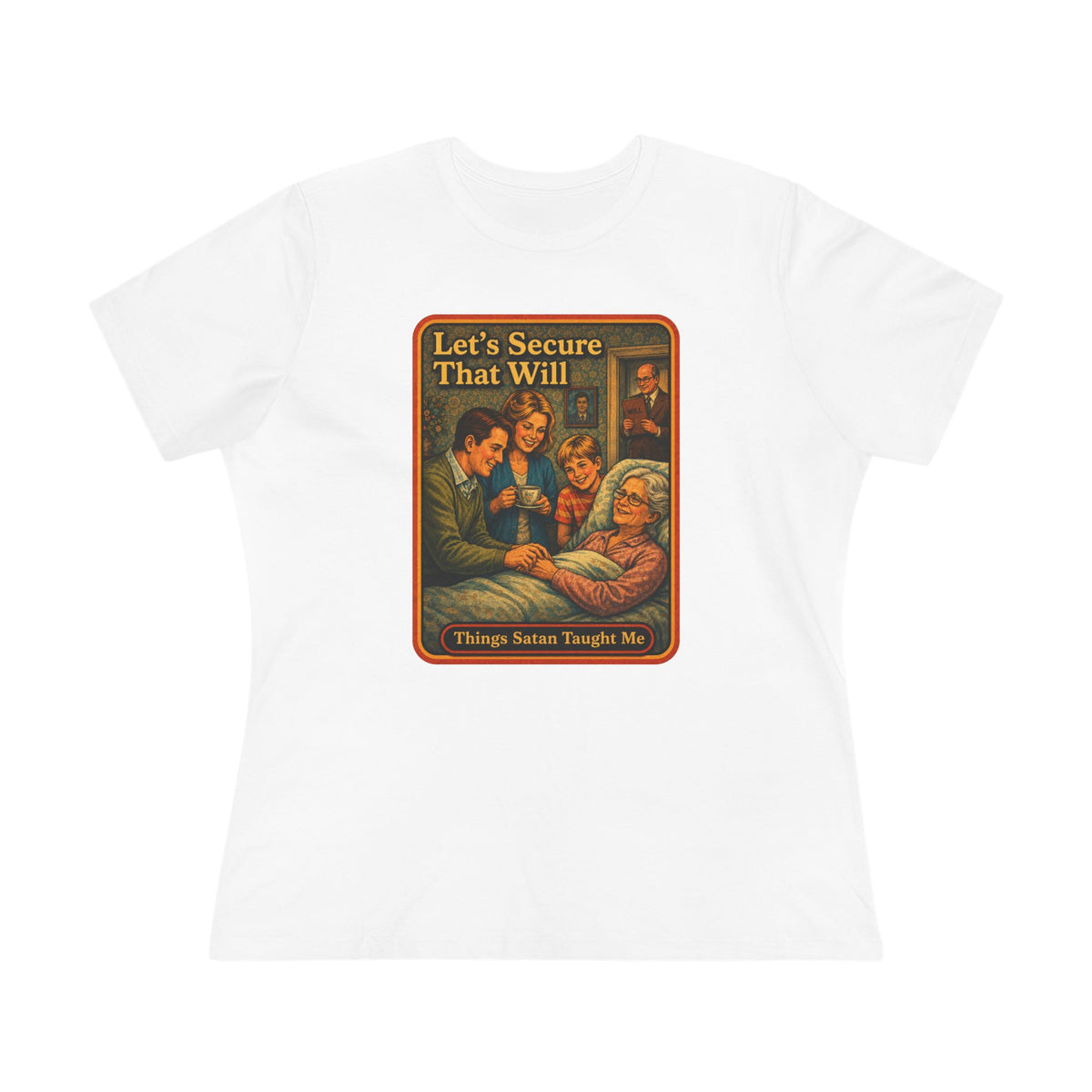 Let's Secure That Will Women's Tee in White, front