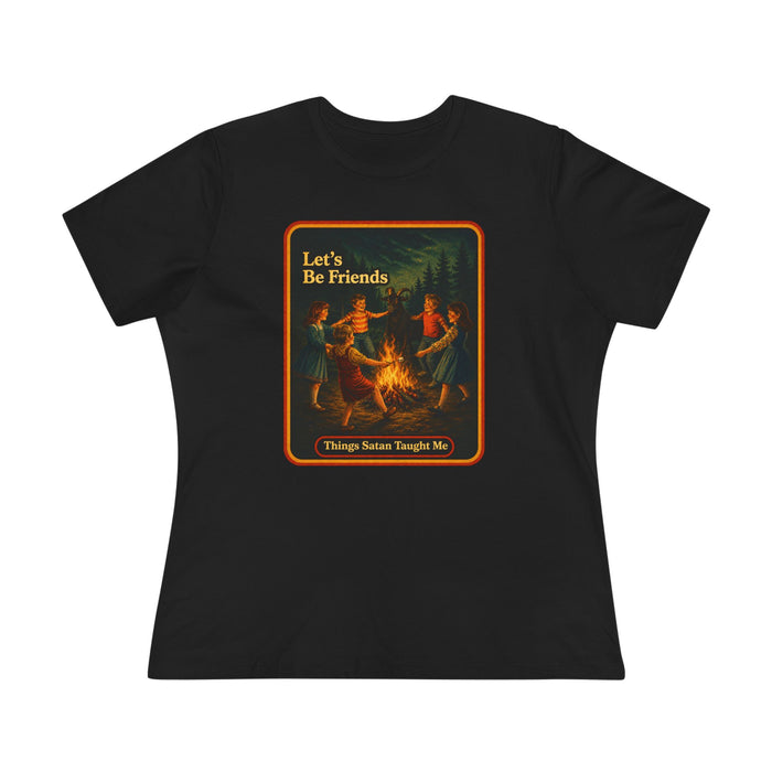 Let's Be Friends Women's Tee in black