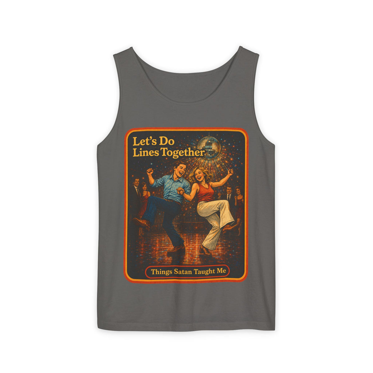 Let's Do Lines Together Wife Beater in Pepper, front