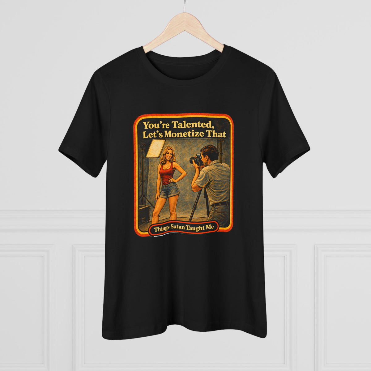 You're Talented, Let's Monetize That Women's Tee in Black, view 4