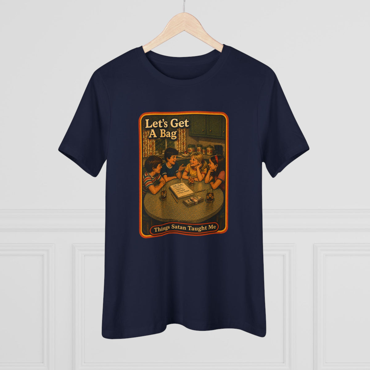 Let's Get Another Bag Women's Tee in Navy, view 4