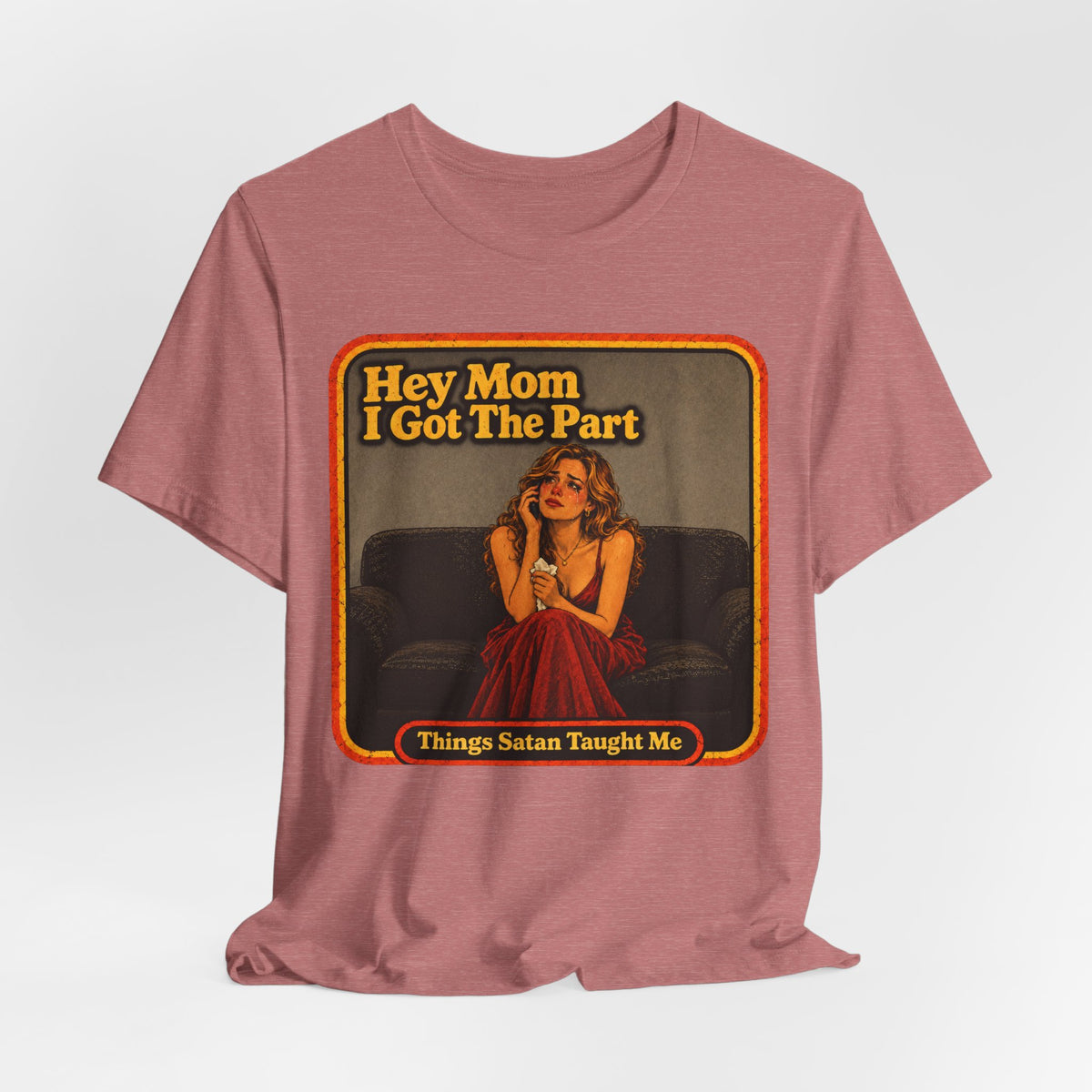 Hey Mom, I Got The Part Unisex Tee in Heather Mauve, view 4