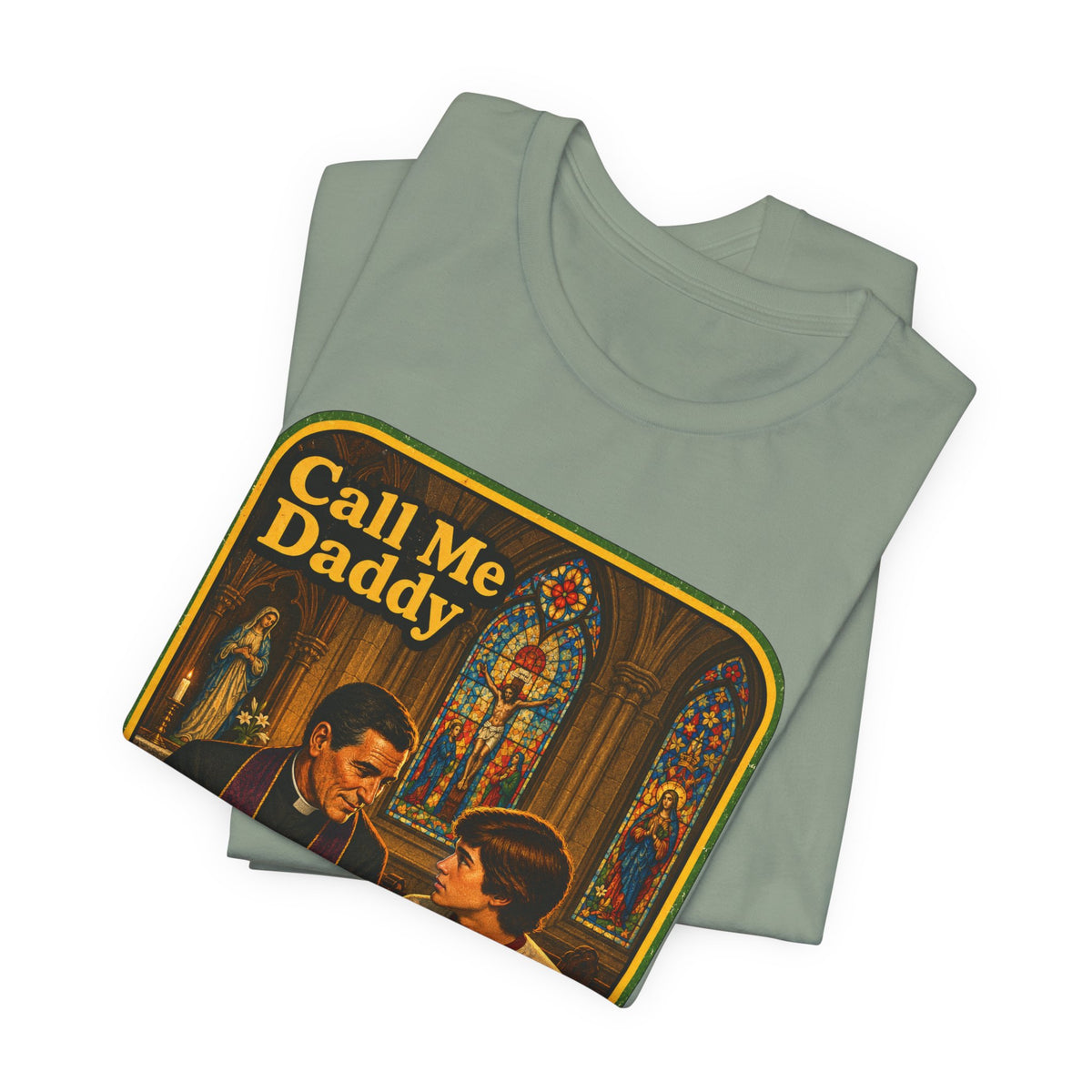 Call Me Daddy Unisex Tee in Sage, view 3