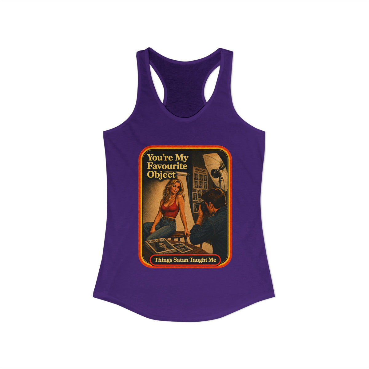 You're My Favourite Object Racerback Tank in Purple Rush, view 2