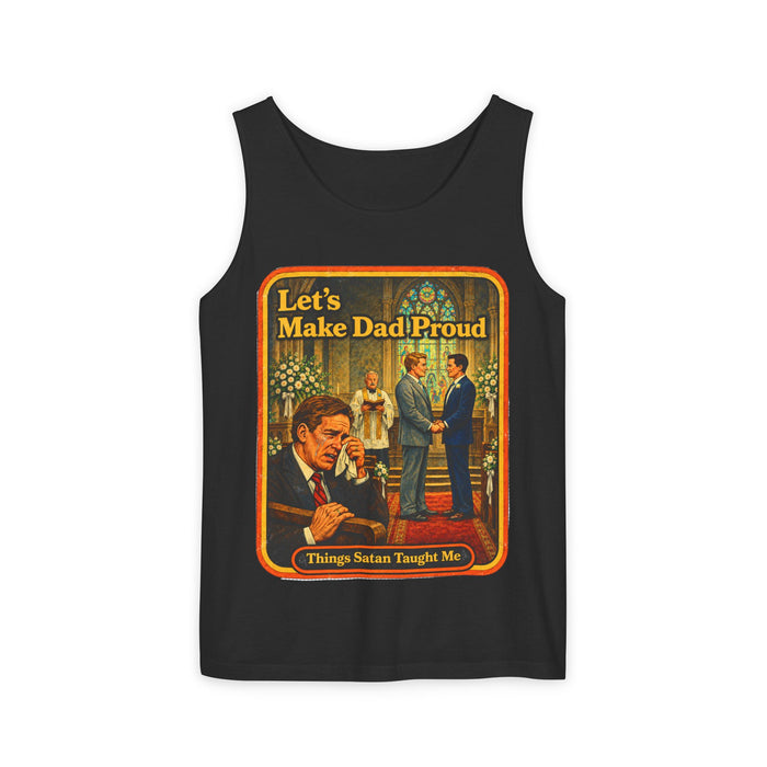 Let's Make Dad Proud Wife Beater in black