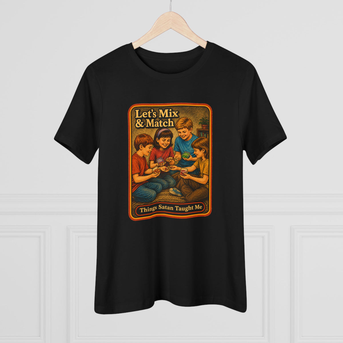 Let's Mix And Match Women's Tee in Black, view 4