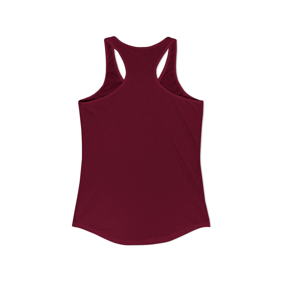 Let's Call You An Uber Racerback Tank in Cardinal Red, view 3