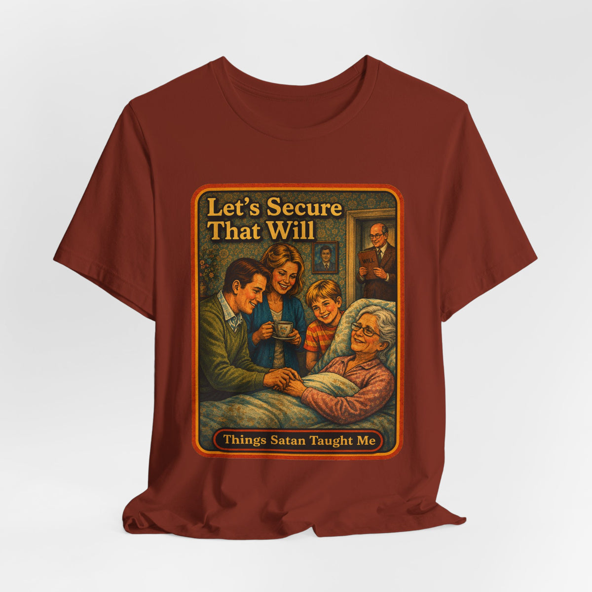 Let's Secure That Will Unisex Tee in Rust, view 4
