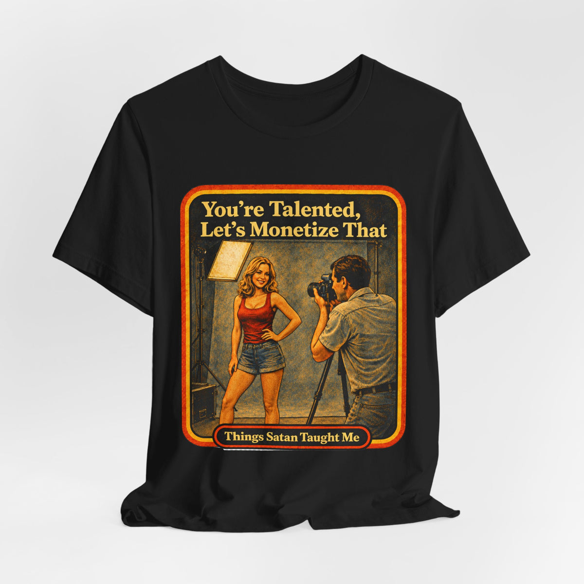You're Talented, Let's Monetize That Unisex Tee in Black, view 4