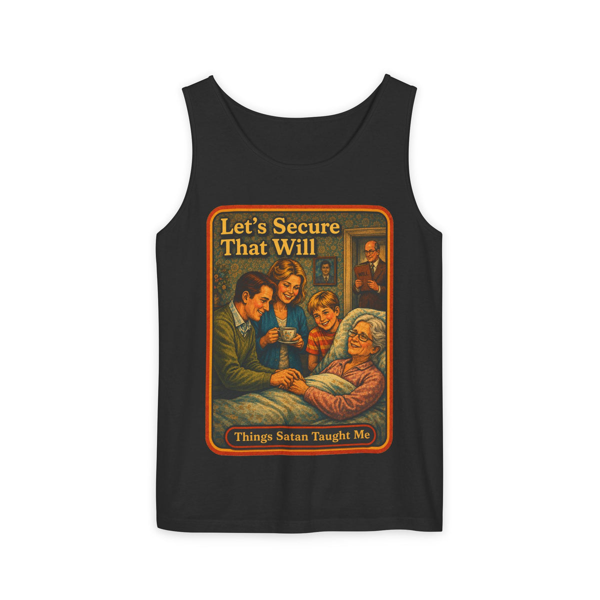 Let's Secure That Will Wife Beater in Black, front
