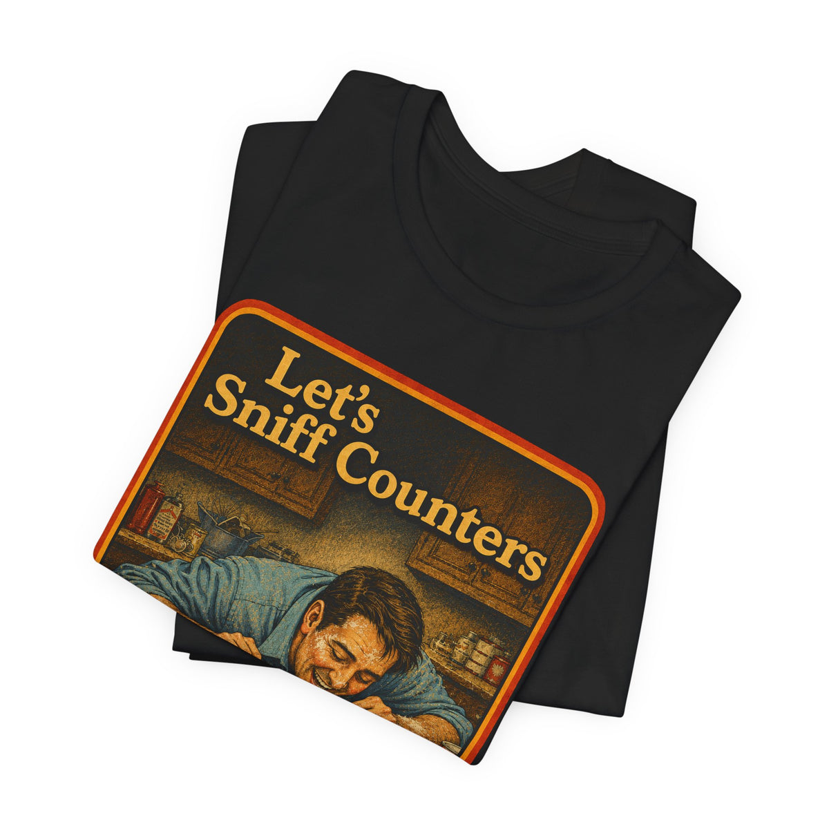 Let's Sniff Counters Unisex Tee in Black, view 3