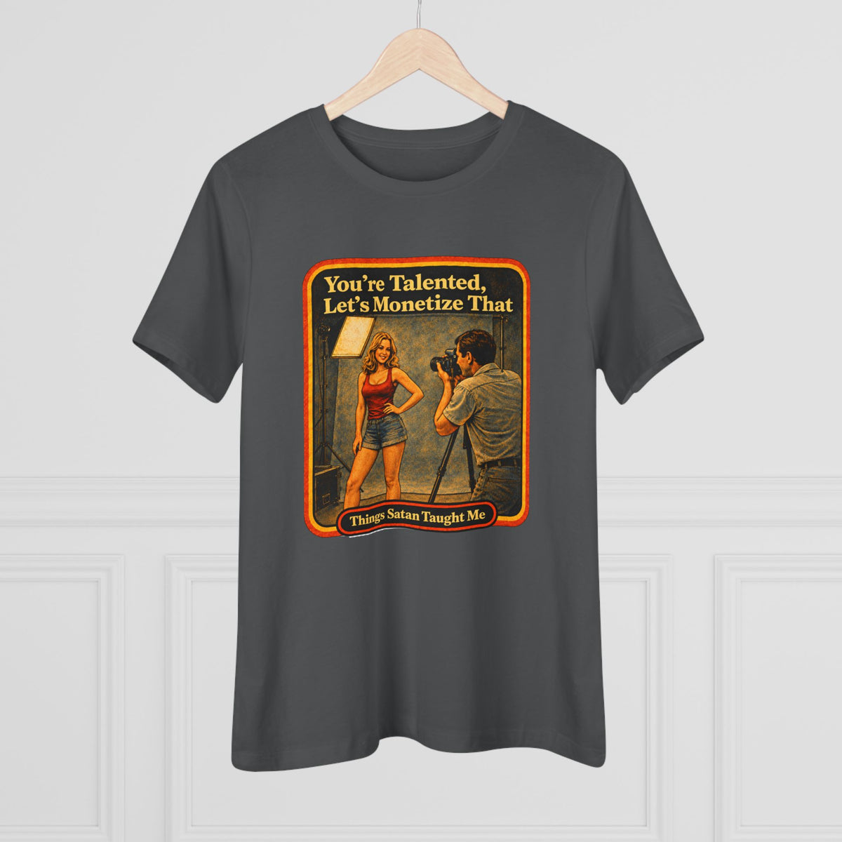 You're Talented, Let's Monetize That Women's Tee in Asphalt, view 4
