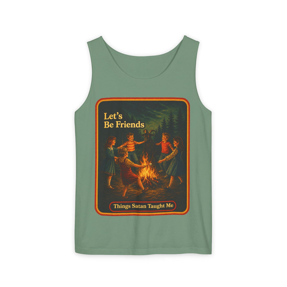 Let's Be Friends Wife Beater in Light Green, front