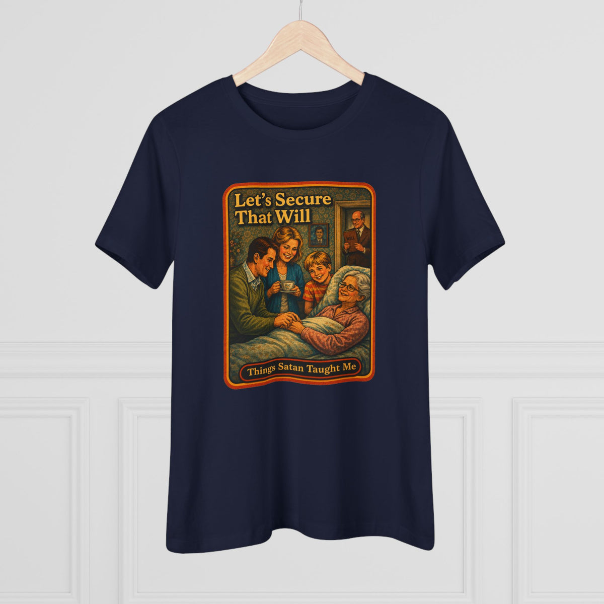 Let's Secure That Will Women's Tee in Navy, view 4