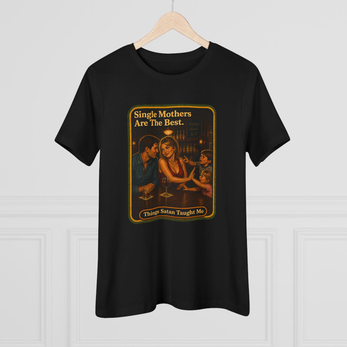 Single Mothers Are The Best Women's Tee in Black, view 4