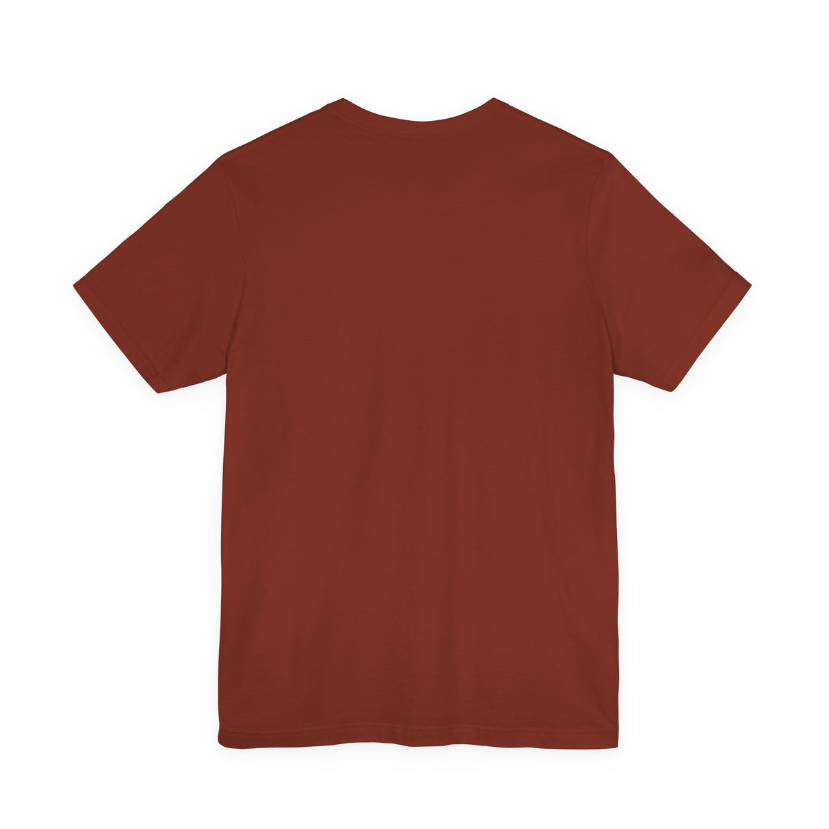 Let's Burn Bridges Unisex Tee in Rust, view 2
