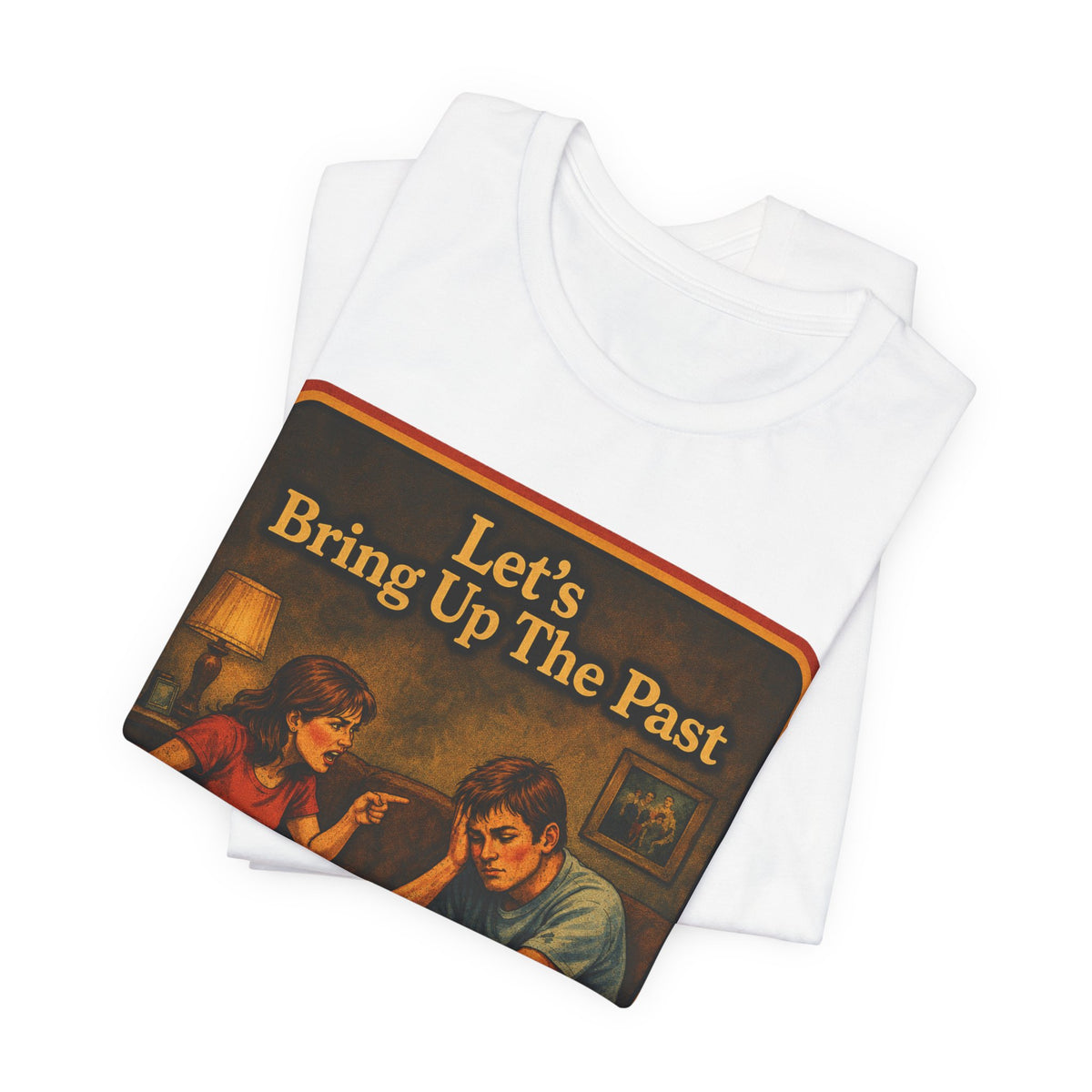 Let's Bring Up The Past Unisex Tee in White, view 3