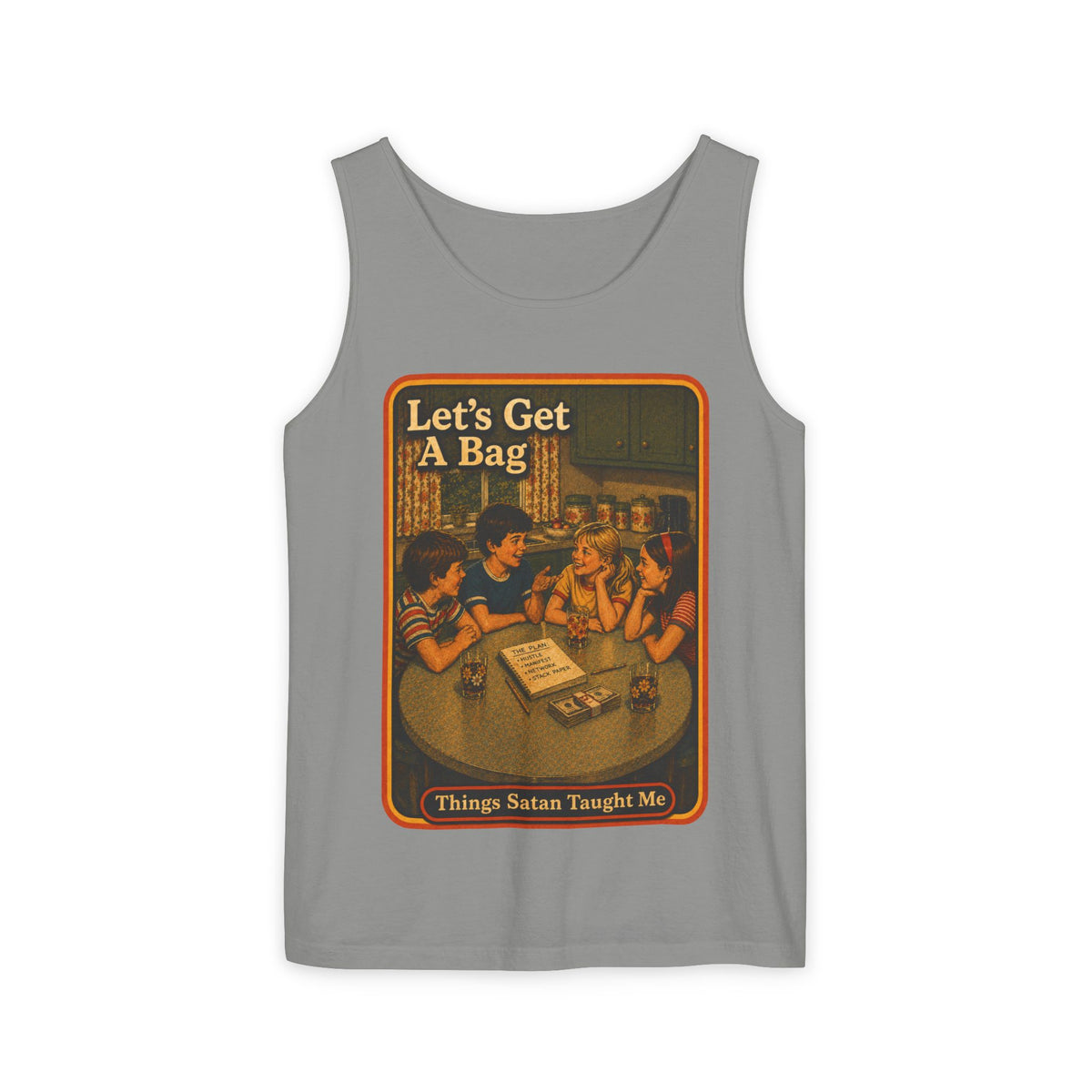 Let's Get Another Bag Wife Beater in Granite, front